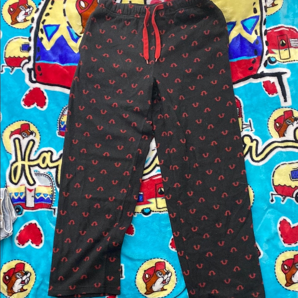 True Religion Kids Black Joggers with Red Pattern